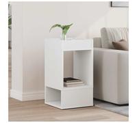 End Table White 30x30x56 cm Engineered Wood Storage Shelf Modern Indoor Compact