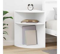 vidaXL End Table White 39.7 x 39.7 x 60 cm Engineered Wood