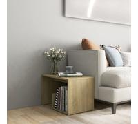White Side Table Storage End Table Living Room Cabinet 59x36x38cm
