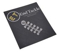 End Tackle Floss Caps, Securing Hookbaits With Floss, Red, Yellow, Clear (10, Clear)