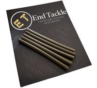 End Tackle Heat Shrink Tubing, Small 1.6mm, Medium 2.4mm, Large 3.6mm, 50mm Length, Black, Brown, Green, Terminalm Tackle (10, Green, 1.6mm (Small))