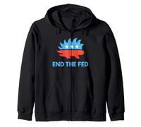 End the Fed Libertarian Porcupine Anti Federal Reserve Zip Hoodie