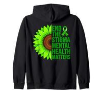 End the Stigma Mental Health Matters Awareness Zip Hoodie