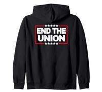 End The Union Bold Stars Scottish Welsh Independence Zip Hoodie