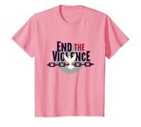 End The Violence: Dove Breaking Chains Peace Message T-Shirt, Kids, Pink, 2 Years