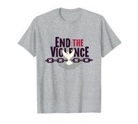 End The Violence: Dove Breaking Chains Peace Message T-Shirt, Men, Heather Grey, XXL