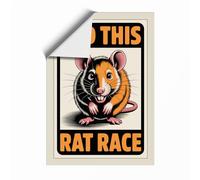 End This Rat Race Typography Unframed Wall Art Print A4 (29.7×21cm), Wall Decor for Living Room, Bedroom, Office & Home, Art Gift