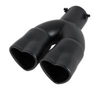 End Throat Car Exhaust Tail Pipe 1Pcs Heart Shape Style Accessories Stainless Steel Tips Muffler Black-9(Black-3)