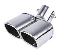 End Throat Car Exhaust Tail Pipe Muffler Double Outlet Nozzle End Square Rear Throat(Styles B 63mm)