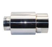 End Throat Car Exhaust Tail Pipe Muffler Stainless Steel Interface 51 57 63MM End(007 Silver 63mm)