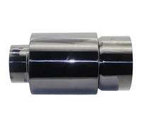 End Throat Car Exhaust Tail Pipe Muffler Stainless Steel Interface 51 57 63MM End(007 Titanium 63mm)