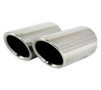 End Throat For A1 A3 A4 For TT 2009-2015 Tailpipe Toasted Blue-9.5cm 2Pcs Set Stainless Steel Car Exhaust Muffler Tip Pipes Covers(Silver-7.6cm)