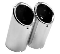 End Throat For BMW E46 E38 E90 E60 E36 F30 X3 E83 Silver Car Tailpipe 2pcs Exhaust Muffler Tips(Silver)