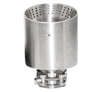 End Throat For VW For GTI For MK7 For Golf 7 Nozzle Muffler 1 Piece Tailpipe Silver 63mm OD101mm Matte Stainless Steel Car Exhaust Tip Pipe 51-63mm Universal(Silver 51mm OD101mm)