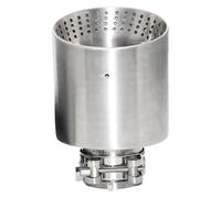 End Throat For VW For GTI For MK7 For Golf 7 Nozzle Muffler 1 Piece Tailpipe Silver 63mm OD101mm Matte Stainless Steel Car Exhaust Tip Pipe 51-63mm Universal(Silver 57mm OD101mm)