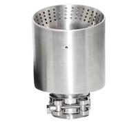 End Throat For VW For GTI For MK7 For Golf 7 Nozzle Muffler 1 Piece Tailpipe Silver 63mm OD101mm Matte Stainless Steel Car Exhaust Tip Pipe 51-63mm Universal(Silver 60mm OD101mm)