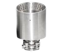 End Throat For VW For GTI For MK7 For Golf 7 Nozzle Muffler 1 Piece Tailpipe Silver 63mm OD101mm Matte Stainless Steel Car Exhaust Tip Pipe 51-63mm Universal(Silver 54mm OD101mm)