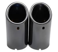 End Throat For VW For Jetta MK6 1.4T For Golf 6 For 7 For MK7 Tailpipe 2pcs Silver Car Styling Stainless Steel Exhaust Muffler Tip Pipe Auto Accessories(2pcs Black)