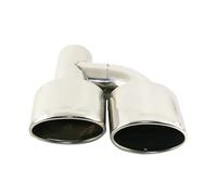 End Trim 1 Piece Stainless Steel H Type Exhaust Pipe Oval 2.5 Inch Dual Exhaust Tip For AG W204 W211 C-Class C63 Exhaust Tailpipe(EJ30213b-R-AG)