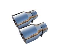 End Trim 1 Piece Universal Tail Throat 304 Stainless Steel Bright Burnishing Twill Glossy Bilayer Exhaust Nozzle Tip Exhaust Tailpipe(51mm-76mm)