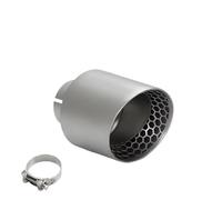 End Trim 1 Piece Upgrade Honeycomb 304 Stainless Steel Tip Modify Exhaust Tip Pipe For Universal Car Decoration Nozzle Exhaust Tailpipe(ID63-OD114)