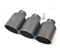 End Trim Design 1 Piece Car Slashed Pipe Matt Black Aluminum Cover Exhaust Tip Exhaust Tailpipe(57-105)