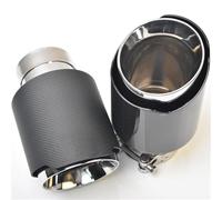 End Trim New 1piece Car Exhaust Pipe Straight Flange Glossy Carbon Tail End Tip Stainless Steel Bevel Pipe Exhaust Tailpipe(63-89mm matt)