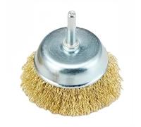 End Wheel Cup Brush for Grinder Abrasive Tools, Securely Fastened Carbon Steel Round Shank Wire Brush 1piece(75.0mm)