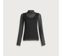 END. Women's 2 in 1 Rollneck Washed Black Small