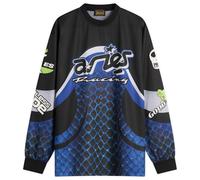 END. x Aries Moto Dodgem Airtex Long Sleeve Top Black/Blue