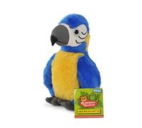 Endangered and Extinct EnE™ Blue Throated Macaw Plush Toy with Educational Hangtag, 20cm, Cuddly Parrot Toy.