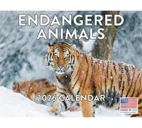 Endangered Animal Calendar 2026 Wall