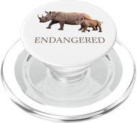 Endangered Animal Species Rhinoceros PopSockets PopGrip for MagSafe