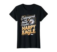 Endangered but Never Forgotten Harpy Eagles Value Graphic T-Shirt, Women, Black, L