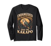 Endangered but Never Forgotten Save the Kakapo Parrot Long Sleeve T-Shirt