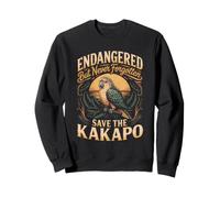 Endangered but Never Forgotten Save the Kakapo Parrot Sweatshirt
