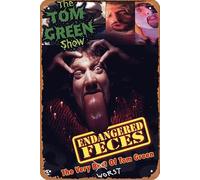 Endangered Feces - The Very Worst of The Tom Green Show Film Movie Poster Retro Metal Tin Sign Wall Home Wall Art Metal Tin Sign,cave,bar,Club, Metal Tin Sign 8x12 Inches