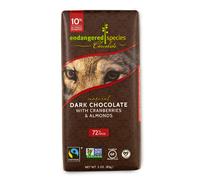 Endangered Species Chocolate, Natural Dark Chocolate with Cranberries & Almonds, 3 oz (85 g)