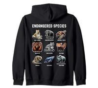 Endangered Species Educational Wildlife Conservation Gift Zip Hoodie