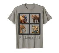 Endangered Species Orangutan Tiger Elephants T-Shirt