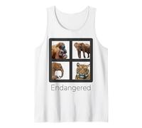 Endangered Species Orangutan Tiger Elephants Tank Top