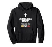Endangered Species Please Take Care With Beer And Sex Funny Pullover Hoodie