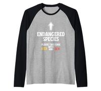 Endangered Species Please Take Care with Beer and Sex Funny Raglan Baseball Tee