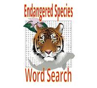 Endangered Word Search: List of names of animal in a precaution or danger level for extinction. Great gift for kids and adults, holidays or travel.6x9in solutions included.
