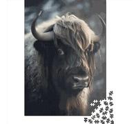 Endangered Yak Jigsaw Puzzle Adult 1000 Pieces Classic Puzzle Wooden Jigsaw Puzzle Wall Art Unique Toys 1000pcs (75x50cm)