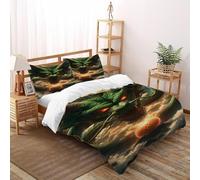 EndCined Dragon Dragon Ball Bedding Set Theme Bedspread Animal Theme Duvet Cover Set Microfiber Comforter Cover Suitable for Family,couple,children with Pillow Double（200x200cm）