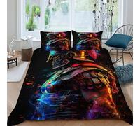 EndCined Helmet Armor Bedding Set 3D Digital Printing Gothic Themes Duvet Cover Set Microfiber Quilt Cover Universal for All Seasons with Pillow King(220x240cm)