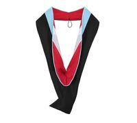 Endea Graduation Masters Hood for Education, Counseling & Guidance, Arts in Education College Degrees - Unisex, Light Blue/Red/White, One size