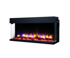 Endeavour Fires 40''/1030mm Rosedale 3D Media Wall Inset Electric Fireplace with Multi Flame Colours Log & Crystal Set, 7day Programmable Remote Control 1&2kW