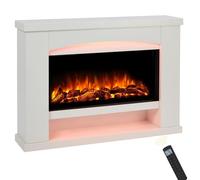 Endeavour Fires Duggleby 48" Freestanding Electric Fire and Surround,White